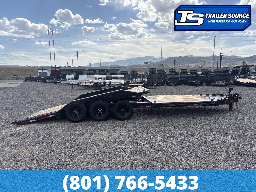 8.5x26 Double A Pro Series CT Tilt Trailer - 23K GVWR - I-Beam Frame, Torsion Axles, Wide Body w/ Drive Over Fenders