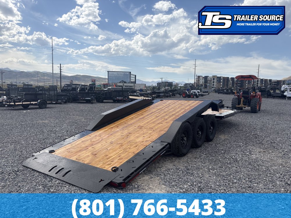 8.5x26 Double A Pro Series CT Tilt Trailer - 23K GVWR - I-Beam Frame, Torsion Axles, Wide Body w/ Drive Over Fenders