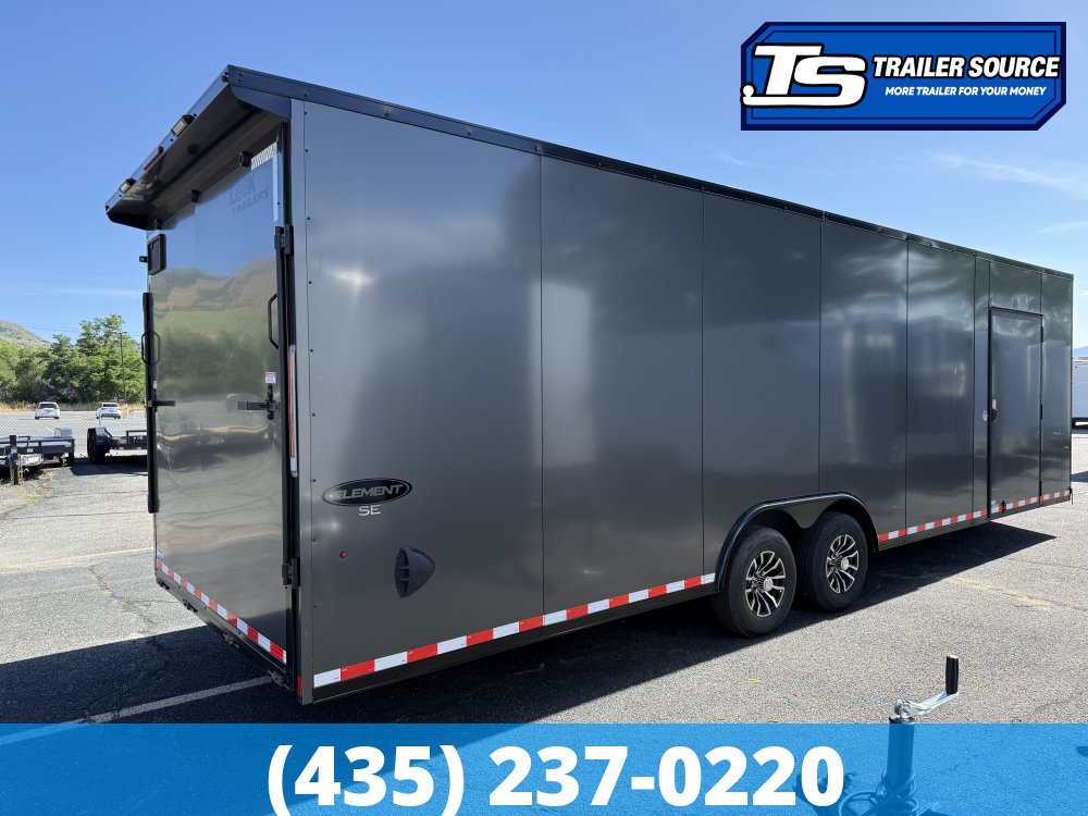 8.5x28 Look Element SE Enclosed Cargo Trailer - 7'0" Interior - 10K GVWR - .080 PolyCor, Alloy Wheels, Black Out Package, Rear Spoiler w/ Load Lights