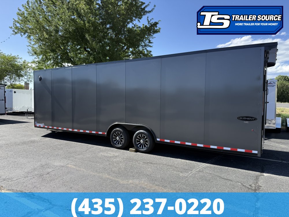 8.5x28 Look Element SE Enclosed Cargo Trailer - 7'0" Interior - 10K GVWR - .080 PolyCor, Alloy Wheels, Black Out Package, Rear Spoiler w/ Load Lights