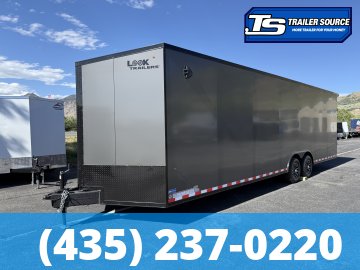 8.5x28 Look Element SE Enclosed Cargo Trailer - 7'0" Interior - 10K GVWR - .080 PolyCor, Alloy Wheels, Black Out Package, Rear Spoiler w/ Load Lights