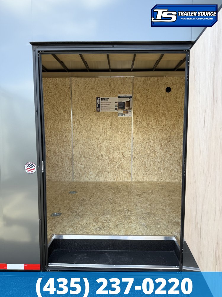 8.5x28 Look Element SE Enclosed Cargo Trailer - 7'0" Interior - 10K GVWR - .080 PolyCor, Alloy Wheels, Black Out Package, Rear Spoiler w/ Load Lights