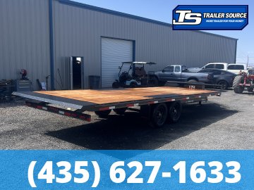 8.5x24 Double A Pro Series HBT Deckover Tilt Trailer - 15.4K GVWR - Winch Package