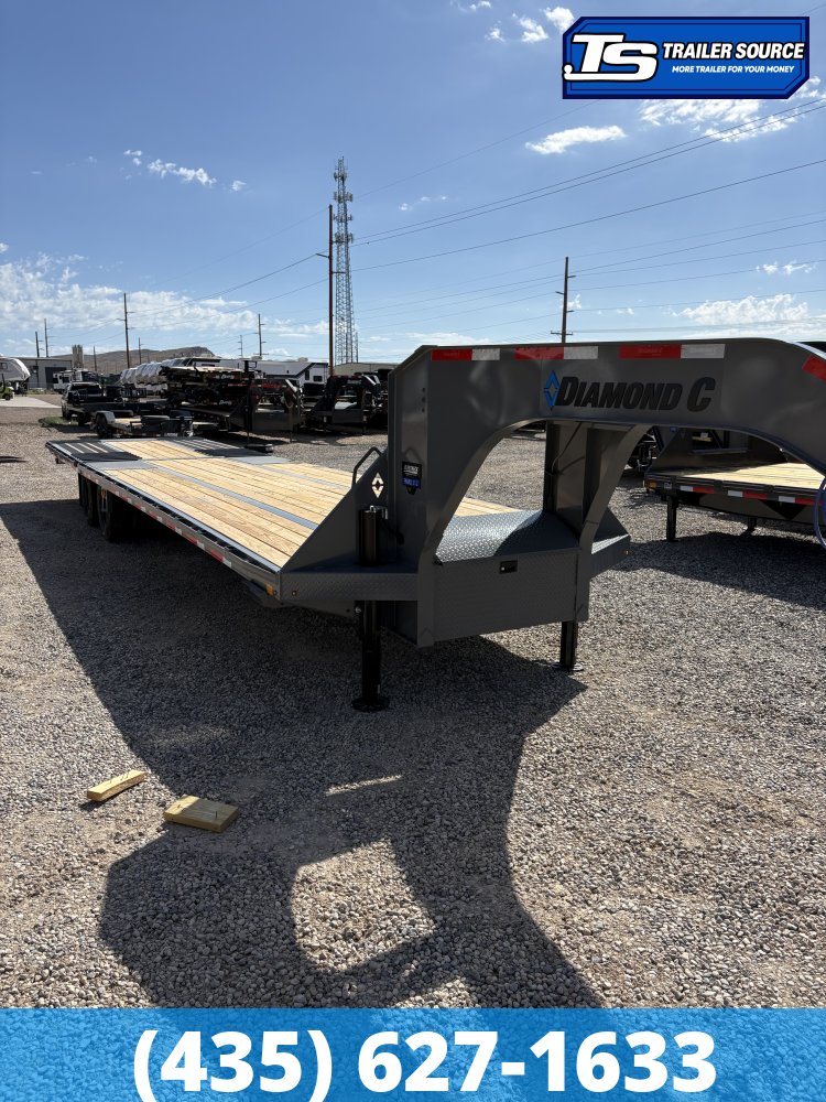 8.5x35 Diamond C FMAX-HDT 212 Gooseneck Hydraulic Dovetail Equipment Trailer - 25.9K GVWR - ABS Brakes, Hydraulic Jack(s)