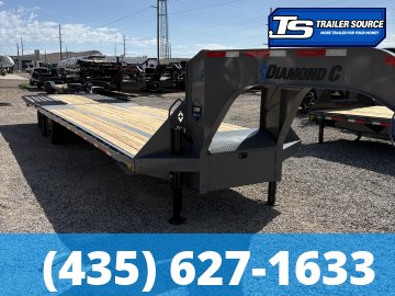 8.5x35 Diamond C FMAX-HDT 212 Gooseneck Hydraulic Dovetail Equipment Trailer - 25.9K GVWR - ABS Brakes, Hydraulic Jack(s)