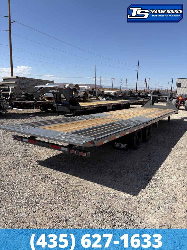 8.5x35 Diamond C FMAX-HDT 212 Gooseneck Hydraulic Dovetail Equipment Trailer - 25.9K GVWR - ABS Brakes, Hydraulic Jack(s)