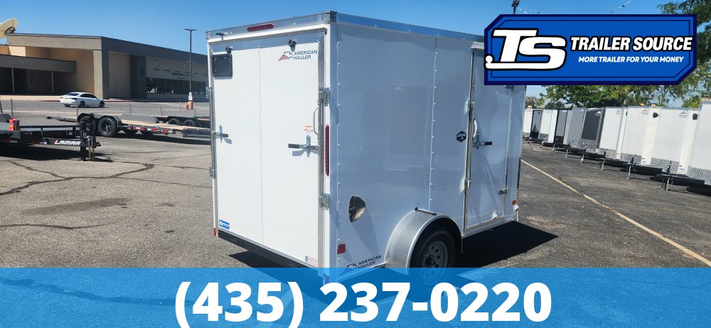 6x10 American Hauler Arrow Enclosed Cargo Trailer - 6'6" Interior - 3.5K GVWR - .080 PolyCor, Ramp Door, Ramp Extension