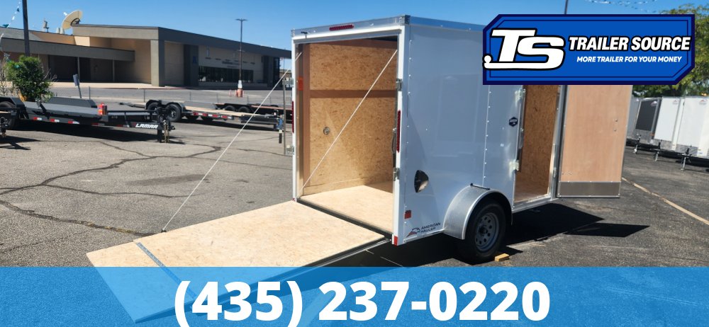 6x10 American Hauler Arrow Enclosed Cargo Trailer - 6'6" Interior - 3.5K GVWR - .080 PolyCor, Ramp Door, Ramp Extension