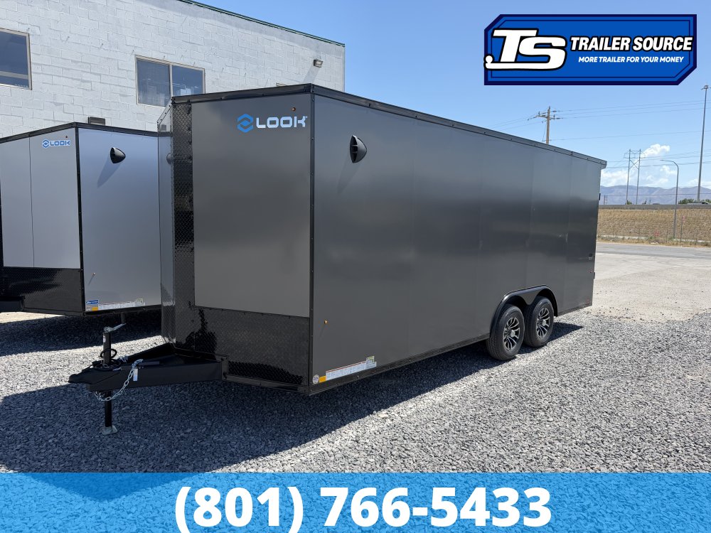 8.5x20 Look ST DLX Enclosed Cargo Trailer - 7'0" Interior - 10K GVWR - .080 PolyCor, Alloy Wheels, Black Out Package, Rear Spoiler w/ Load Lights