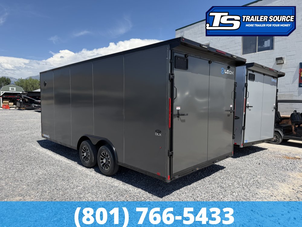 8.5x20 Look ST DLX Enclosed Cargo Trailer - 7'0" Interior - 10K GVWR - .080 PolyCor, Alloy Wheels, Black Out Package, Rear Spoiler w/ Load Lights