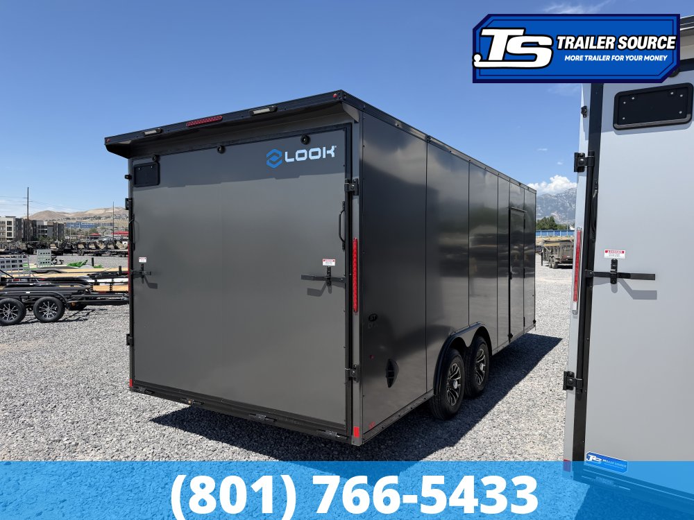 8.5x20 Look ST DLX Enclosed Cargo Trailer - 7'0" Interior - 10K GVWR - .080 PolyCor, Alloy Wheels, Black Out Package, Rear Spoiler w/ Load Lights