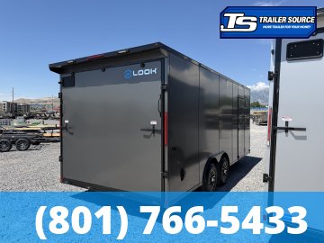 8.5x20 Look ST DLX Enclosed Cargo Trailer - 7'0" Interior - 10K GVWR - .080 PolyCor, Alloy Wheels, Black Out Package, Rear Spoiler w/ Load Lights