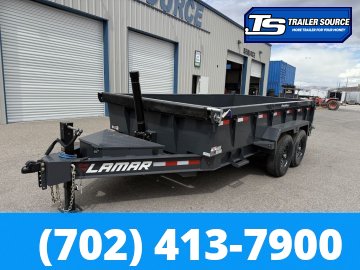 7x16 Lamar DT Dump Trailer - 36" Sides - 14K GVWR - Telescopic