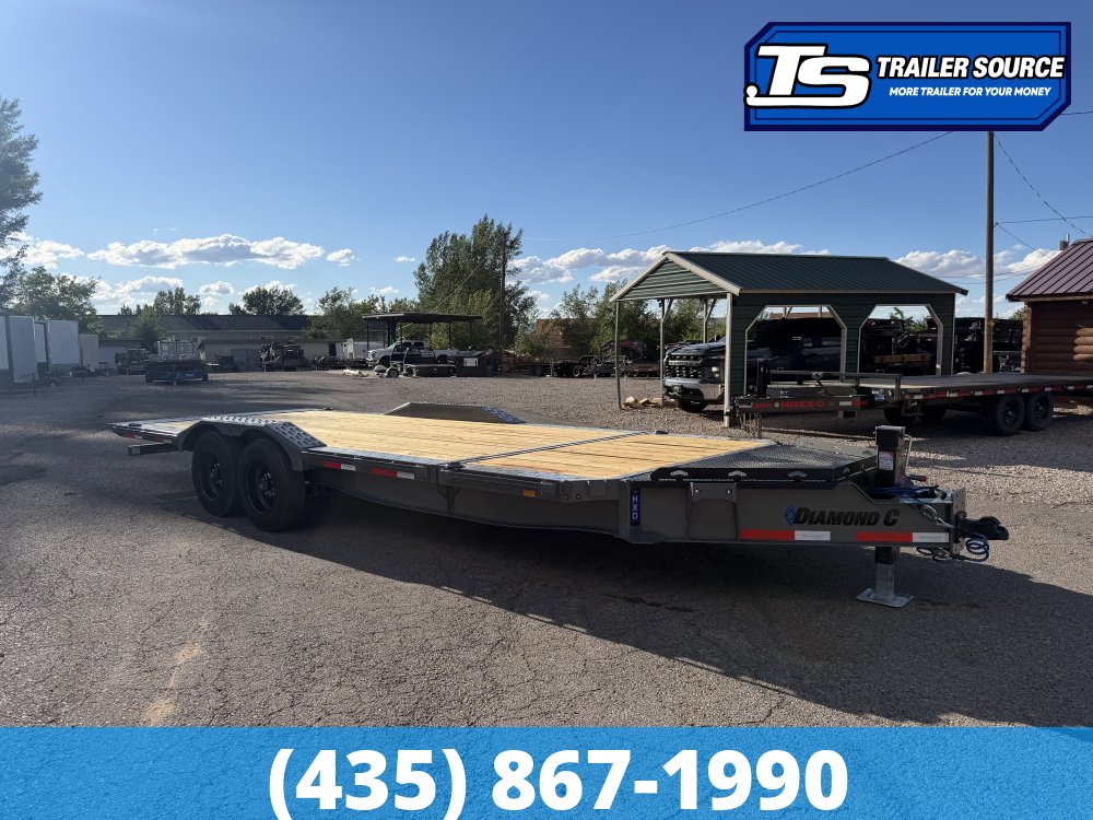 8.5x22 Diamond C HXD 208 Wide Body w/ Drive Over Fenders Tilt Trailer - 18K GVWR -