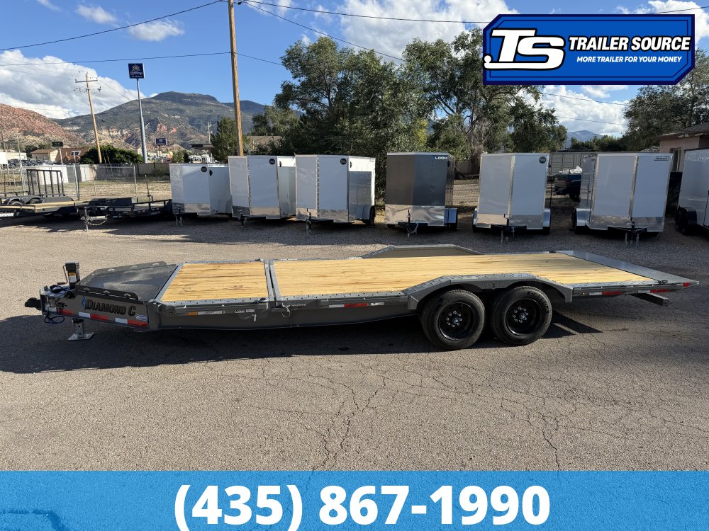 8.5x22 Diamond C HXD 208 Wide Body w/ Drive Over Fenders Tilt Trailer - 18K GVWR -