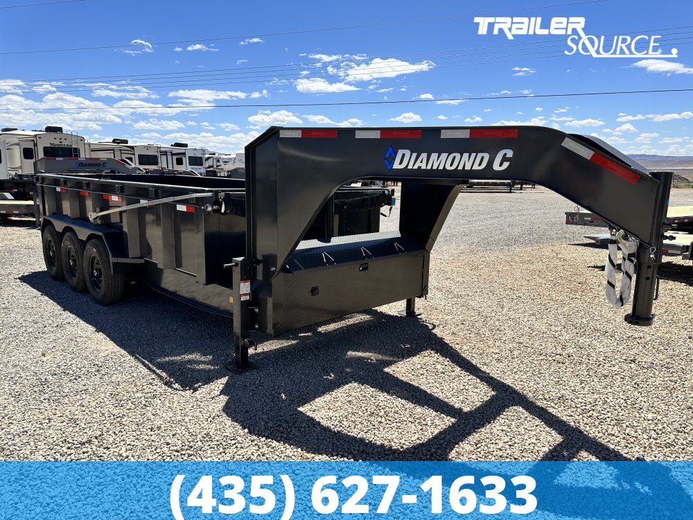 7x16 Diamond C Gooseneck LPT 24K 32" Sides Dump