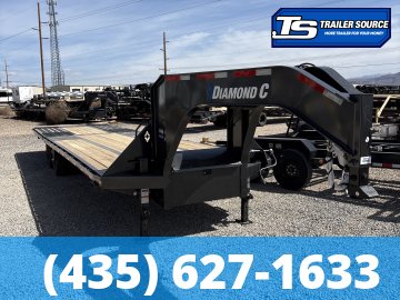 8.5x32 Diamond C FMAX-HDT 212 Gooseneck Hydraulic Dovetail Equipment Trailer -  25.9K GVWR -