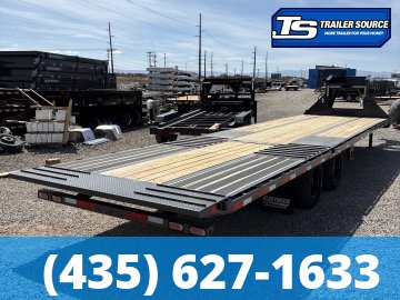 8.5x32 Diamond C FMAX-HDT 212 Gooseneck Hydraulic Dovetail Equipment Trailer -  25.9K GVWR -