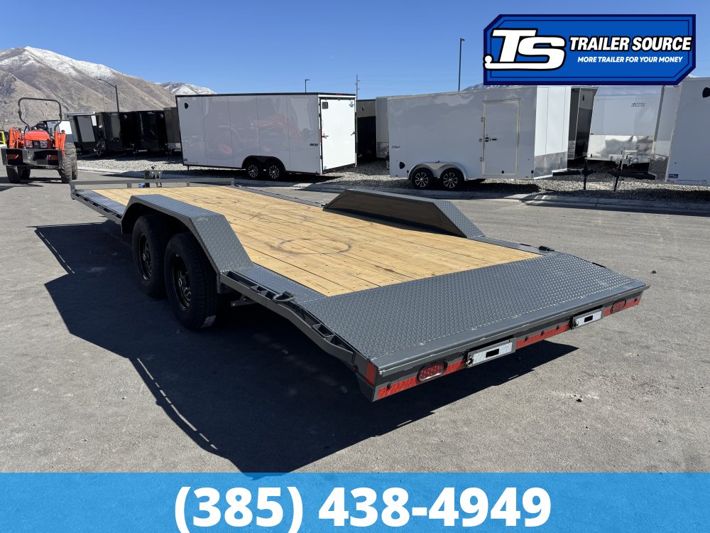 8.5x22 Lamar CC Wide Body w/ Drive Over Fenders Flatbed Car Hauler Trailer - 10K GVWR -