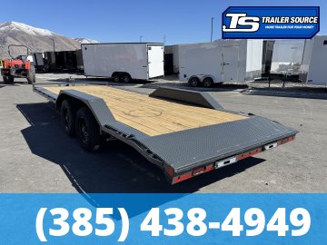 8.5x22 Lamar CC Wide Body w/ Drive Over Fenders Flatbed Car Hauler Trailer - 10K GVWR -