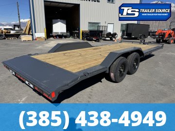 8.5x22 Lamar CC Wide Body w/ Drive Over Fenders Flatbed Car Hauler Trailer - 10K GVWR -