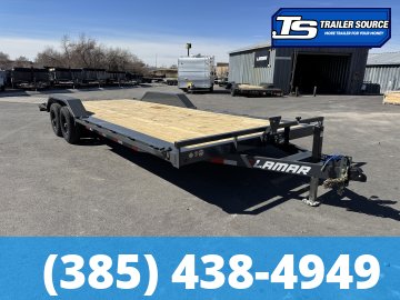 8.5x22 Lamar CC Wide Body w/ Drive Over Fenders Flatbed Car Hauler Trailer - 10K GVWR -