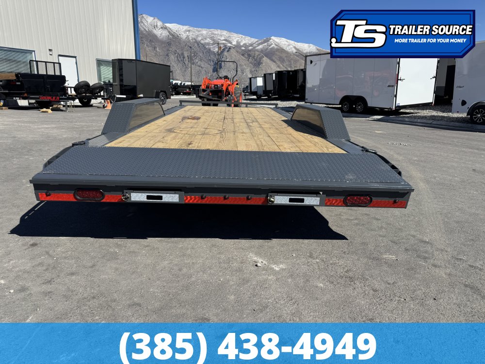 8.5x22 Lamar CC Wide Body w/ Drive Over Fenders Flatbed Car Hauler Trailer - 10K GVWR -