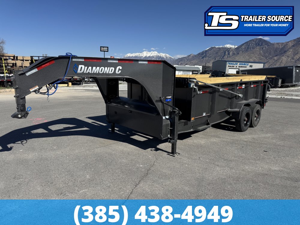 7x16 Diamond C LPT-GN 210 Gooseneck Dump Trailer - 32" Sides - 23K GVWR -