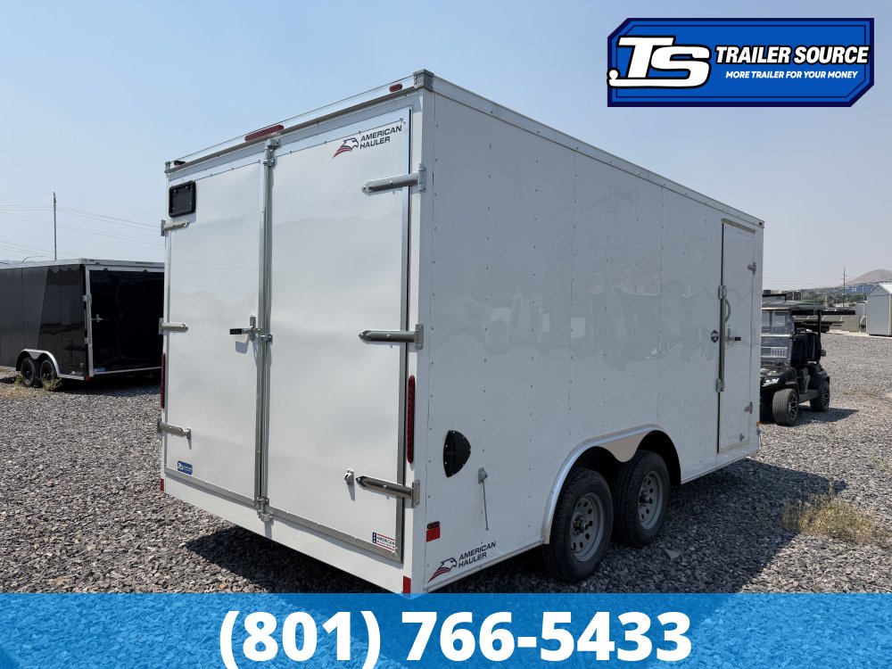 8.5x16 American Hauler Arrow Enclosed Cargo Trailer - 7'0" Interior - 3.5K GVWR - Barn Doors