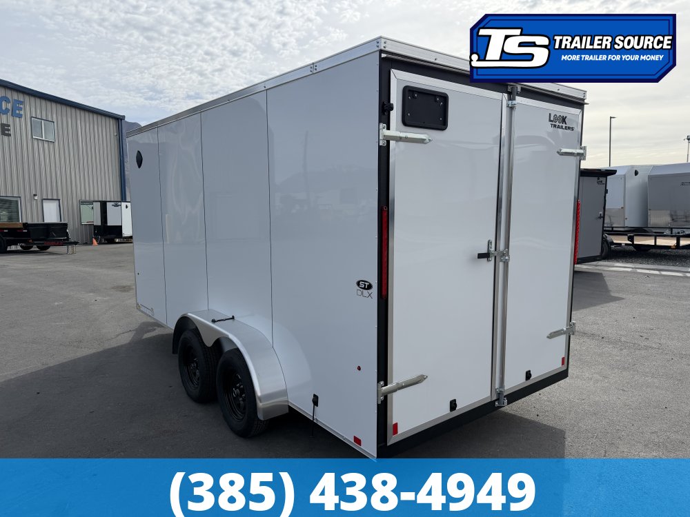 7x16 Look ST DLX Enclosed Cargo Trailer - 7'0" Interior - 7K GVWR - .080 PolyCor, Barn Doors, Translucent Roof