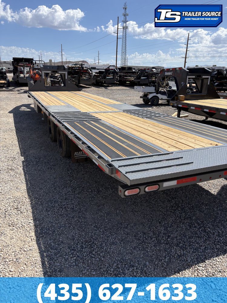 8.5x32 Diamond C FMAX-HDT 216 Gooseneck Hydraulic Dovetail Equipment Trailer - 40K GVWR - ABS Brakes, Hydraulic Jack(s), Solar Panel