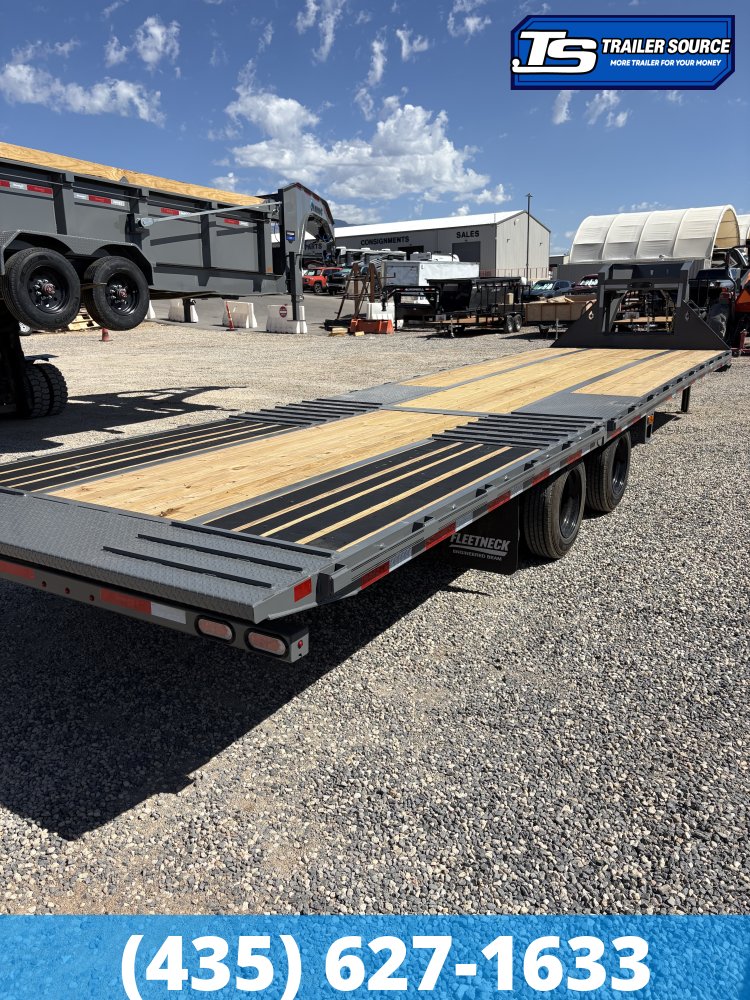 8.5x32 Diamond C FMAX-HDT 216 Gooseneck Hydraulic Dovetail Equipment Trailer - 40K GVWR - ABS Brakes, Hydraulic Jack(s), Solar Panel