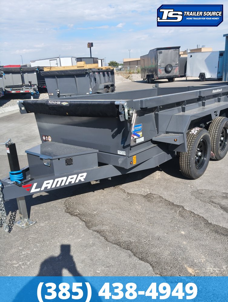 5x10 Lamar DS Dump Trailer - 18" Sides - 7K GVWR - Spreader Gate
