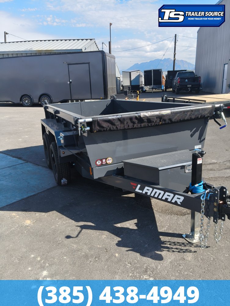 5x10 Lamar DS Dump Trailer - 18" Sides - 7K GVWR - Spreader Gate
