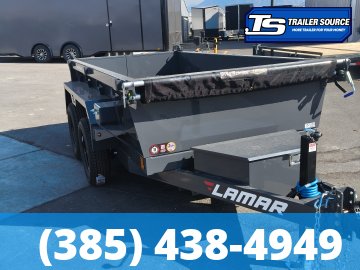 5x10 Lamar DS Dump Trailer - 18" Sides - 7K GVWR - Spreader Gate