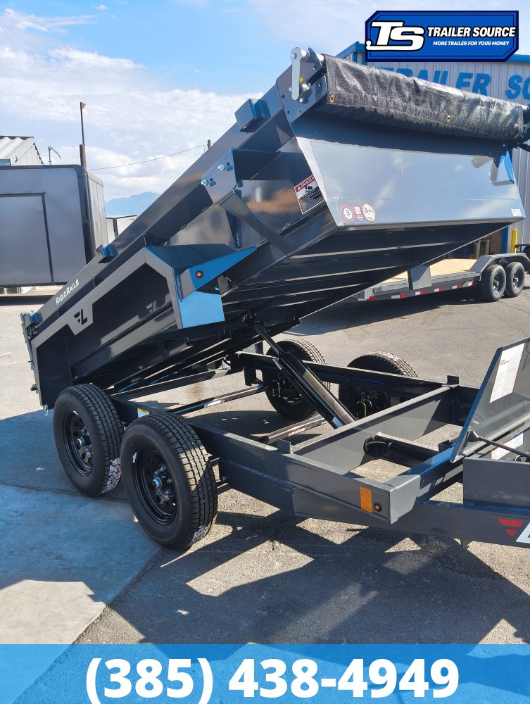 5x10 Lamar DS Dump Trailer - 18" Sides - 7K GVWR - Spreader Gate