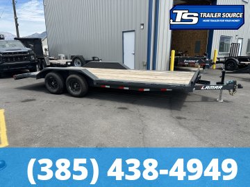 8.5x20 Lamar CC Wide Body w/ Drive Over Fenders Flatbed Car Hauler Trailer - 10K GVWR -