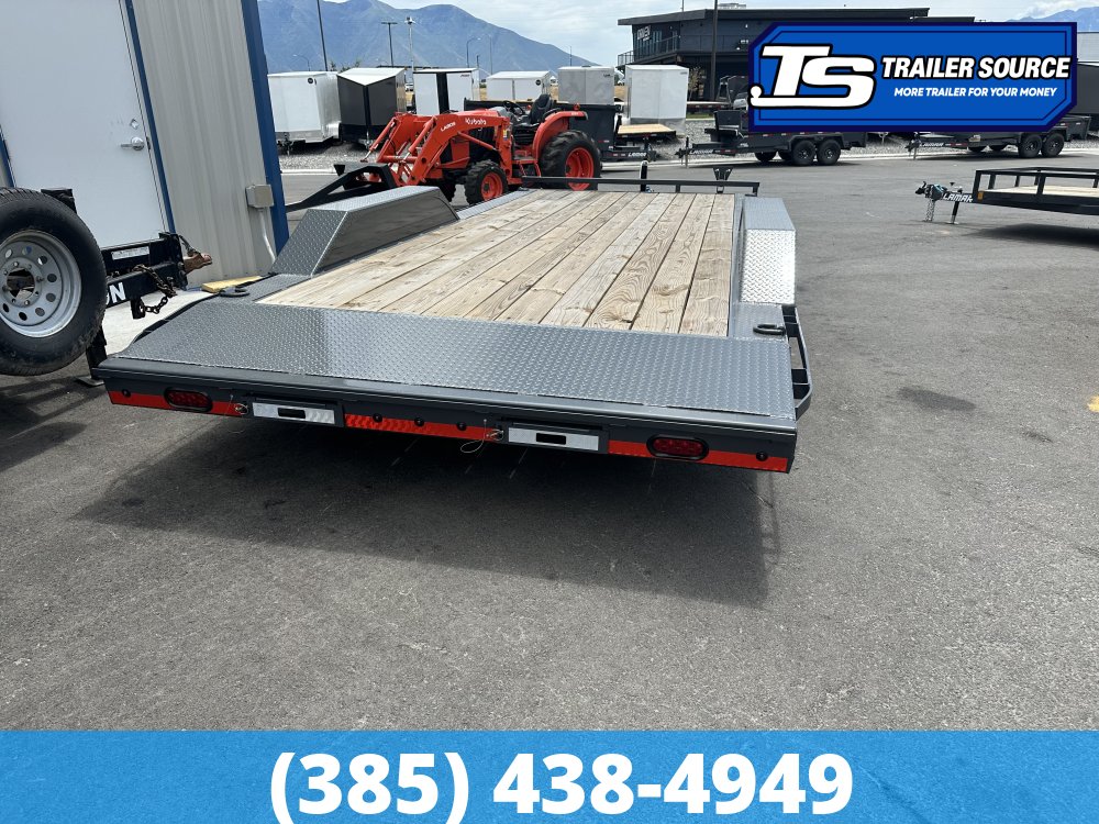 8.5x20 Lamar CC Wide Body w/ Drive Over Fenders Flatbed Car Hauler Trailer - 10K GVWR -