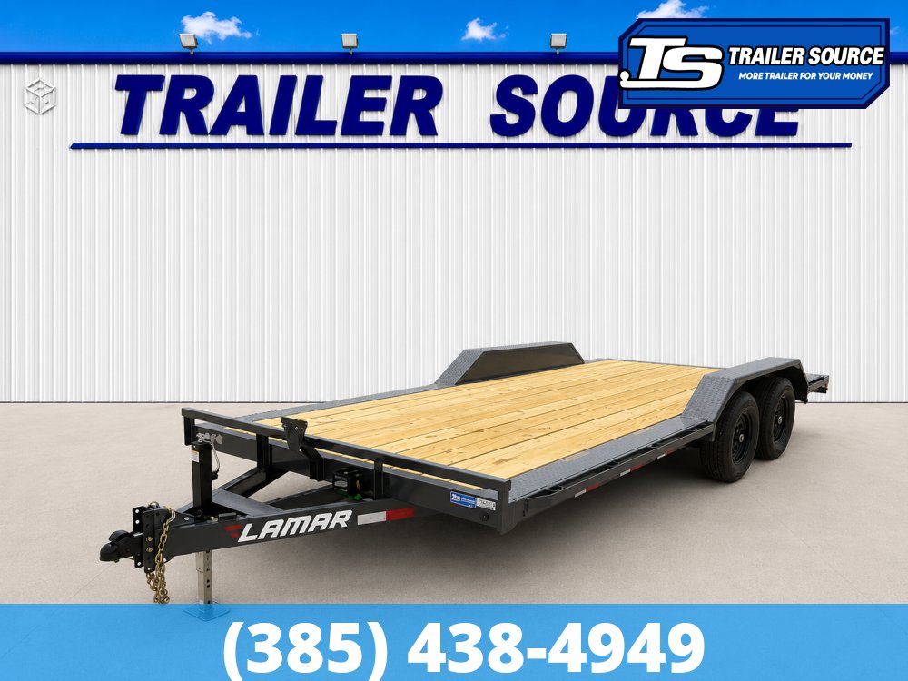 8.5x20 Lamar CC Wide Body w/ Drive Over Fenders Flatbed Car Hauler