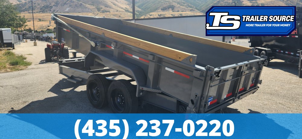 7x16 Diamond C LPT 208 Dump Trailer - 24" Sides - 18K GVWR - 18 Ply Tires, 5 Stage Telescopic, ABS Brakes, Board Brackets