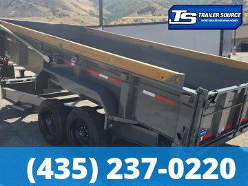 7x16 Diamond C LPT 208 Dump Trailer - 24" Sides - 18K GVWR - 18 Ply Tires, 5 Stage Telescopic, ABS Brakes, Board Brackets