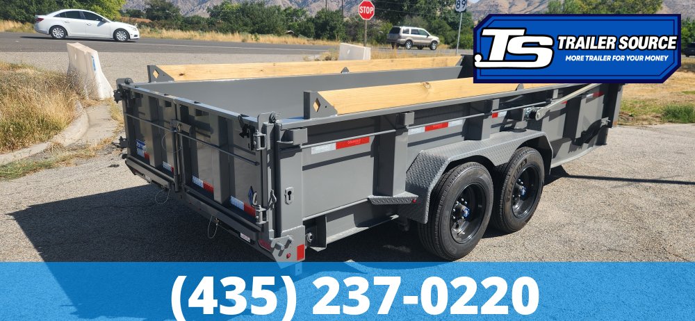 7x16 Diamond C LPT 208 Dump Trailer - 24" Sides - 18K GVWR - 18 Ply Tires, 5 Stage Telescopic, ABS Brakes, Board Brackets