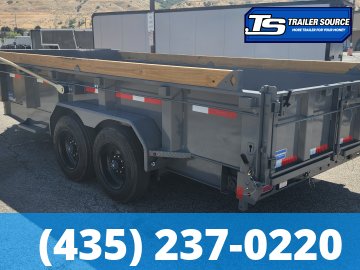 7x16 Diamond C LPT 208 Dump Trailer - 24" Sides - 18K GVWR - 18 Ply Tires, 5 Stage Telescopic, ABS Brakes, Board Brackets