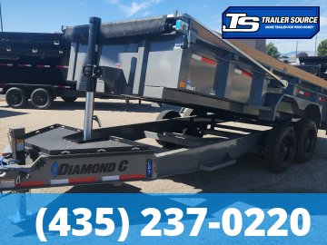 7x16 Diamond C LPT 208 Dump Trailer - 24" Sides - 18K GVWR - 18 Ply Tires, 5 Stage Telescopic, ABS Brakes, Board Brackets
