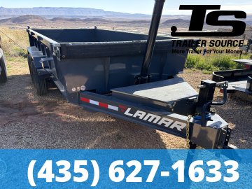 7x14 Lamar DT Dump Trailer - 24" Sides - 14K GVWR - Telescopic