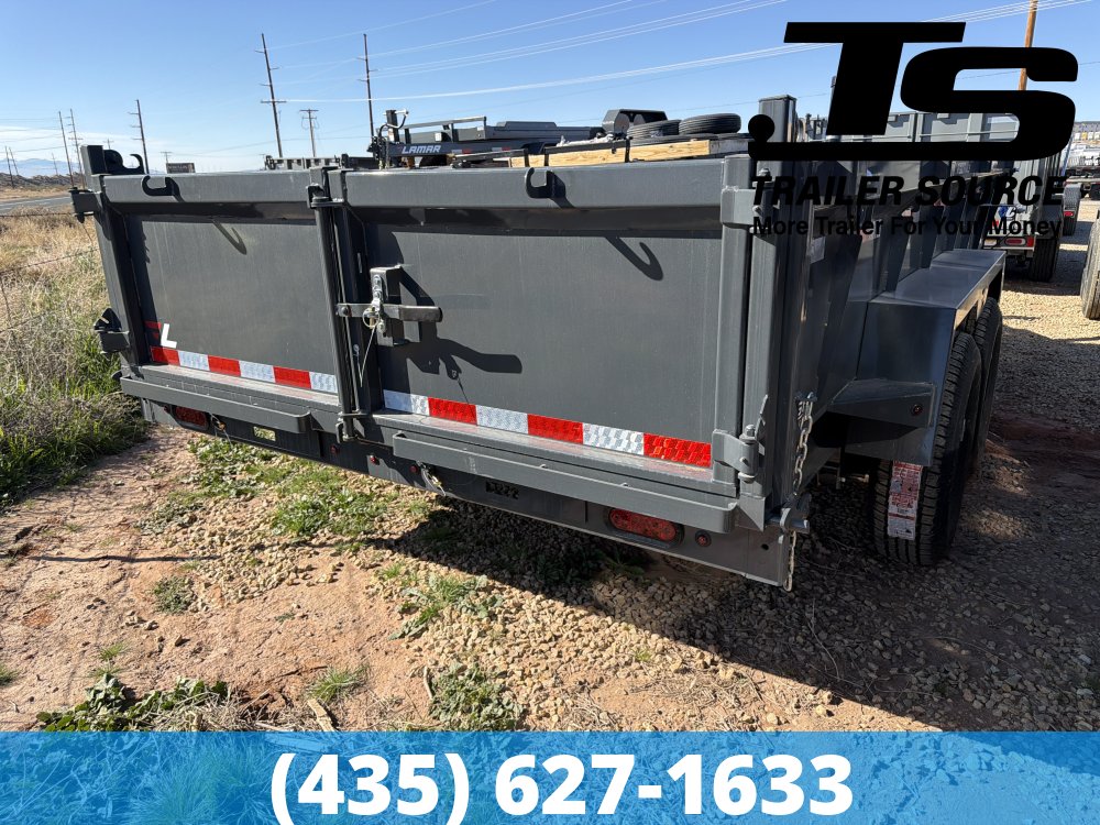7x14 Lamar DT Dump Trailer - 24" Sides - 14K GVWR - Telescopic