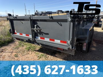 7x14 Lamar DT Dump Trailer - 24" Sides - 14K GVWR - Telescopic