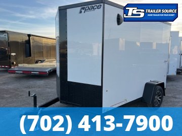 6x10 Pace American Outback DLX Enclosed Cargo Trailer - 6'0" Interior - 3.5K GVWR - .080 PolyCor, Alloy Wheels, Black Out Package