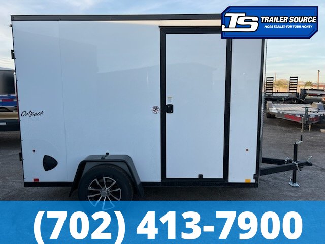 6x10 Pace American Outback DLX Enclosed Cargo Trailer - 6'0" Interior - 3.5K GVWR - .080 PolyCor, Alloy Wheels, Black Out Package