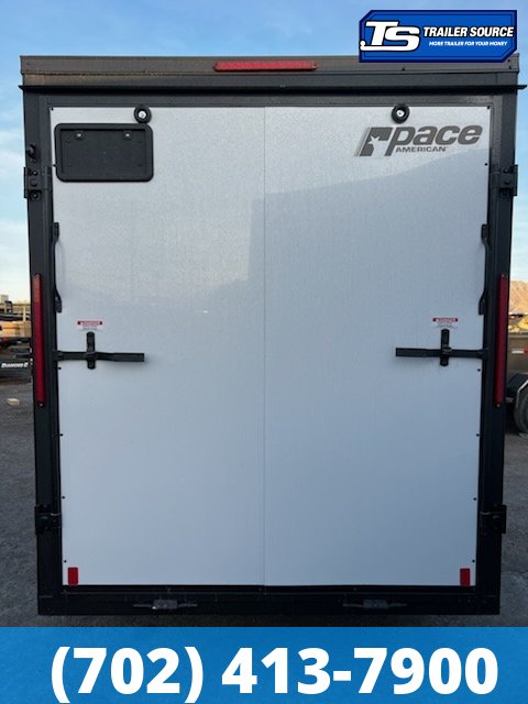 6x10 Pace American Outback DLX Enclosed Cargo Trailer - 6'0" Interior - 3.5K GVWR - .080 PolyCor, Alloy Wheels, Black Out Package